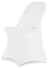 Stretch Spandex Folding Chair Covers Universal Fitted Chair Cover 30PCS White