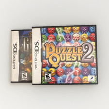Puzzle Quest 2 & Galactrix Nintendo DS Games Lot CIB Complete Great Condition