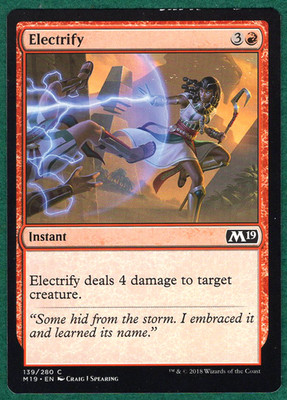 Electrify - Core Set 2019 M19 #139 - Magic: The Gathering MTG Card