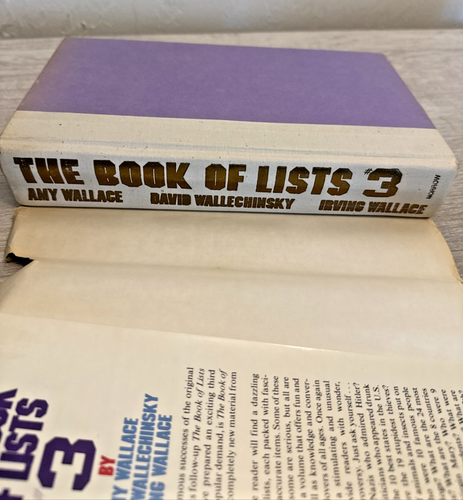 The Book Of List #3 By Amy Wallace, David W, Irving Wallace 1983 - Picture 4 of 11