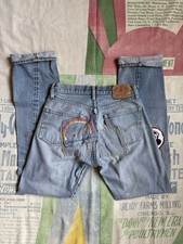 Vintage 70   s Levi  s 501 Redline Patchwork Jeans 28x34 Actual Selvedge 6 Stamp