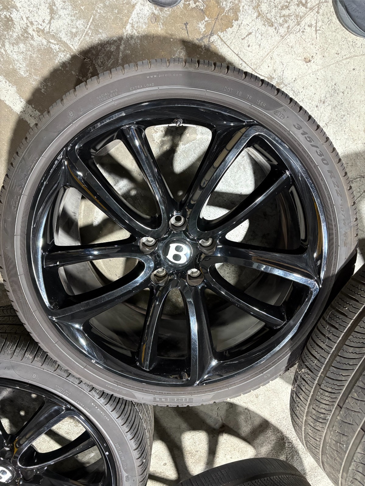 Bentley Continental GT Speed Front Wheels Set of 22 Black