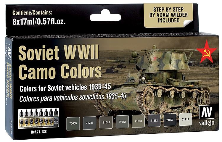 Vallejo 71.188 - Paint Set, Soviet Camouflage WWII - New