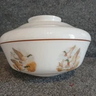 Vintage Mallard Duck Light Shade Glass Milk White Ceiling Fan Bird Cabin Lodge