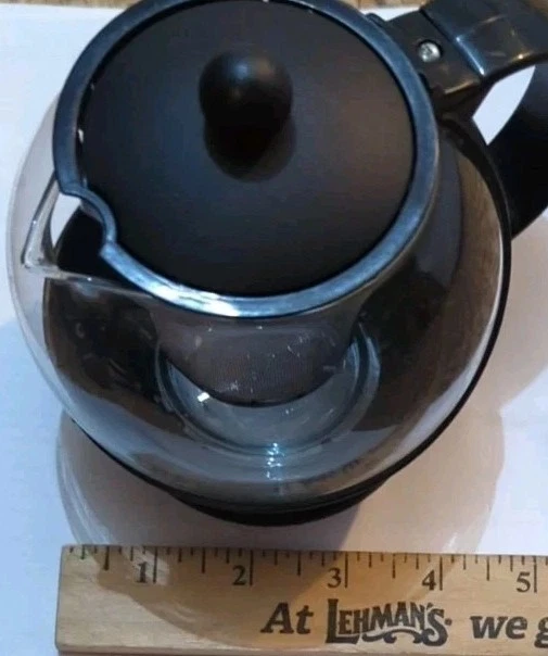 Tetera personal Primula Half Moon con infusor extraíble, onza de té de vidrio, negra Foto 4 de 4