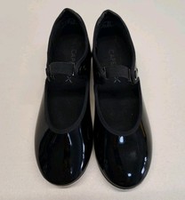 Capezio Tele Tone Tap Shoes Girls Size 1 N Black