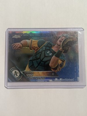 2016 Topps Chrome #156 Stephen Vogt /150 Blue Refractor Oakland A s