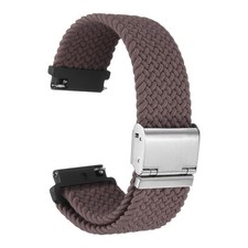 20mm Nylon Braided Watch Bands with Stainless Steel Buckle, Purple