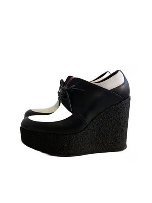 CELINE/Lace-up boots/Size 37/White/Leather/Phoebe period