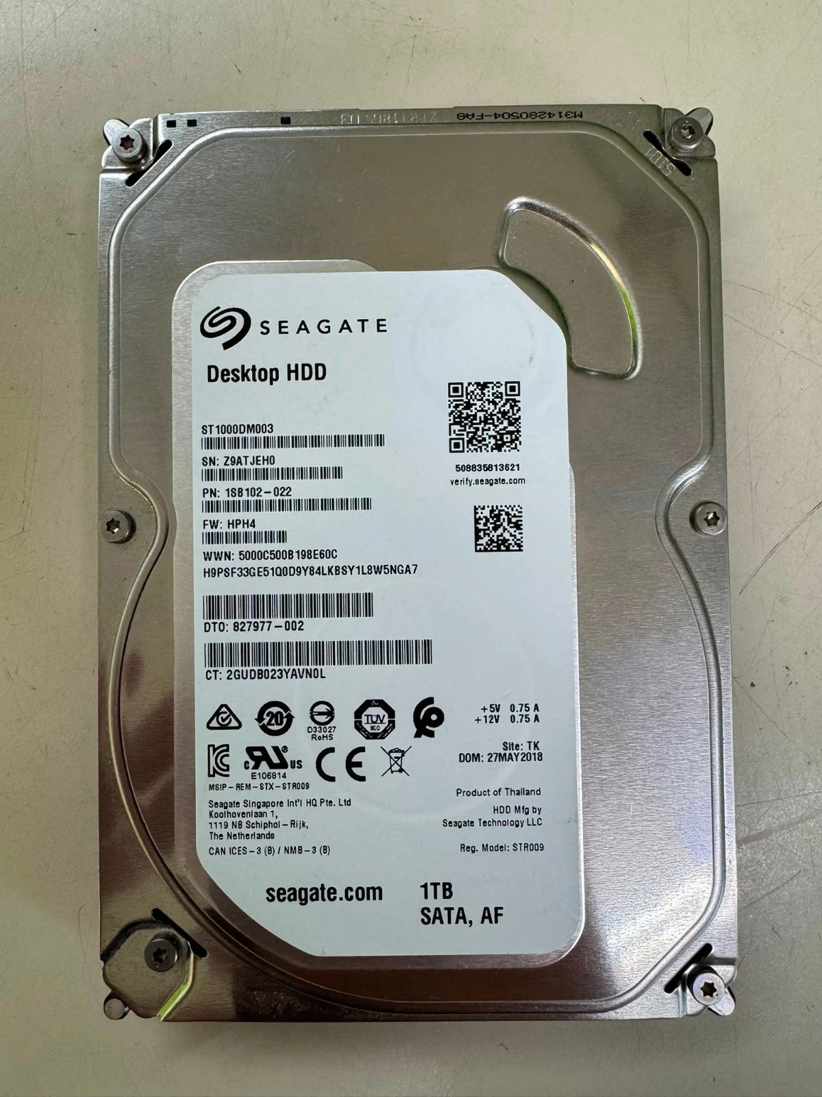 Seagate Desktop HDD 1TB ST1000DM003 7200RPM SATA III 64MB 3.5"