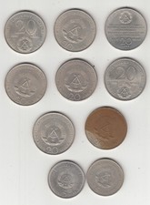 8 x 20-Mark DDR-Gedenkmünzen und 2 x 5 Mark Münzen gebraucht !