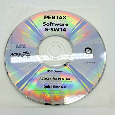PENTAX Software S-SW14 CD ACDSee for PC & MAC QuickTIme 6 WIN 2000/XP Camera 03