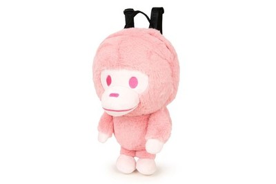 A Bathing Ape BAPE Baby Milo Plush Doll Backpack PINK Japan Authentic