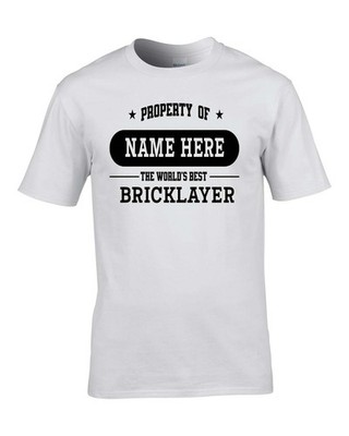 EIGENTUM DES WELTBESTEN MAURER - PERSONALISIERTES HERREN T-SHIRT GESCHENK