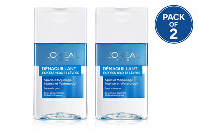 L Oreal Paris Sanfter Augen & Lippen Make-up Entferner Wasserdicht - 2er Pack (je 125ml)