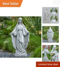 Elegant 22" Outdoor Our Lady of Grace Statue - Weather-Resistant Mary Figurine