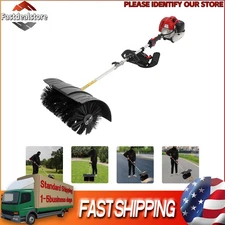 Walk Behind Power Sweeper Broom 52cc 2.3HP Gas Engine Sweeper Lawn Gravel Turf