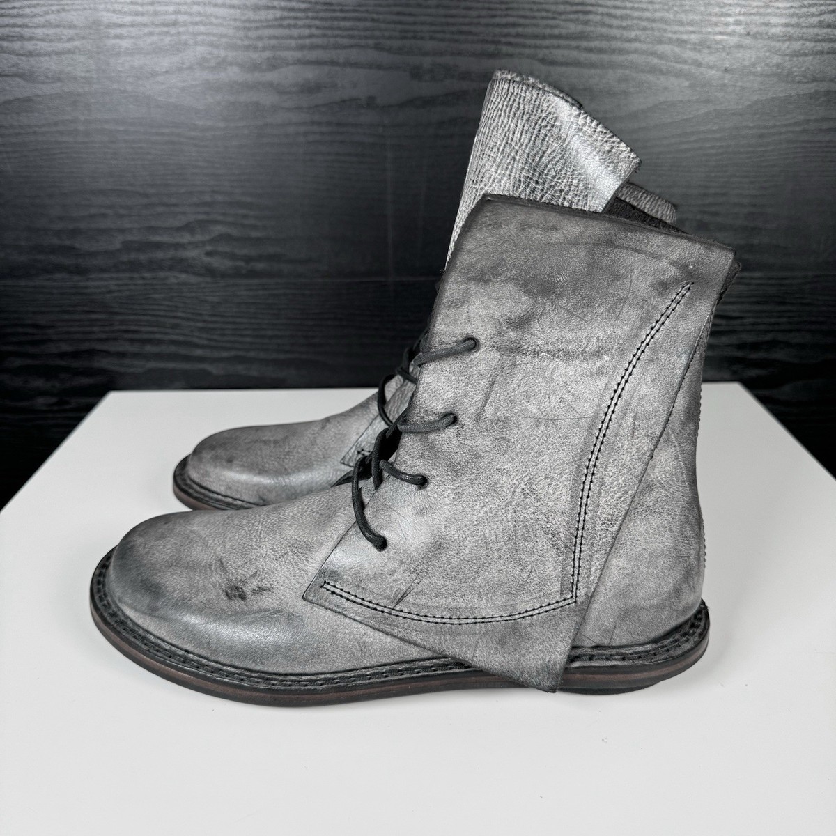 TRIPPEN Combat Ankle Boots Gray/Black size 41 Men display picture 2