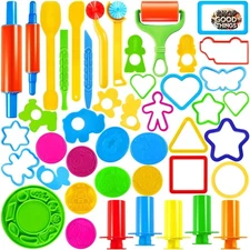 Durable 44-Piece Clay Accessories Set - Ideal for Preschool & Kindergarten Fun