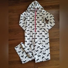 TUCKER + TATE Girls L 10/12 puppy romper pajamas