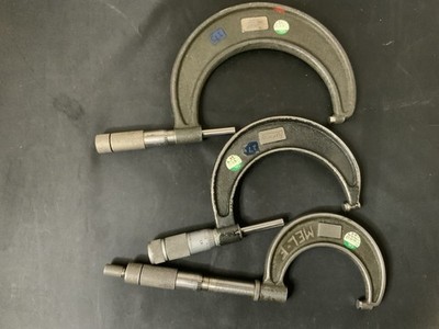 Lufkin Micrometer Lot of 3 - No. 1913 2-3'' + No. 1942 1-2'' + No. 1914 3-4'' USA