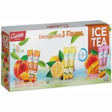 Castello Ice Tea Zero Sachets - 3 Flavours, 36 Pack | Total 36 Sachets | 1 Sache