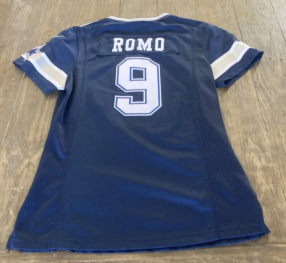 Camiseta deportiva para mujer Tony Romo #9 Dallas Cowboys NFL Nike On Field talla mediana ¡limpia! Foto 2 de 3