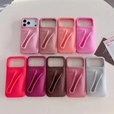Rhode "Summer Lip Gloss" & 3D Silicone Case For iPhone 17 Pro Max 16 15 14 13 12
