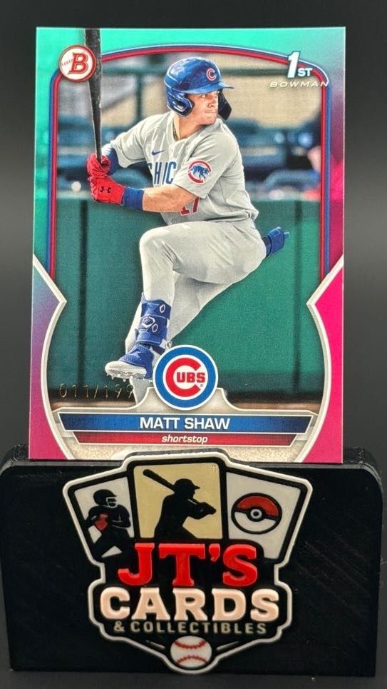Matt Shaw - Aqua/Pink Gradient #/199 - 2023 Bowman Draft #BD-33