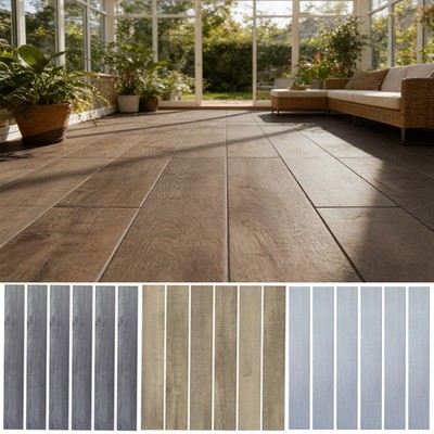 36 Stück Wasserdicht PVC Selbstklebend Bodenbelag Dielen Fliesen Plank 5m² Boden