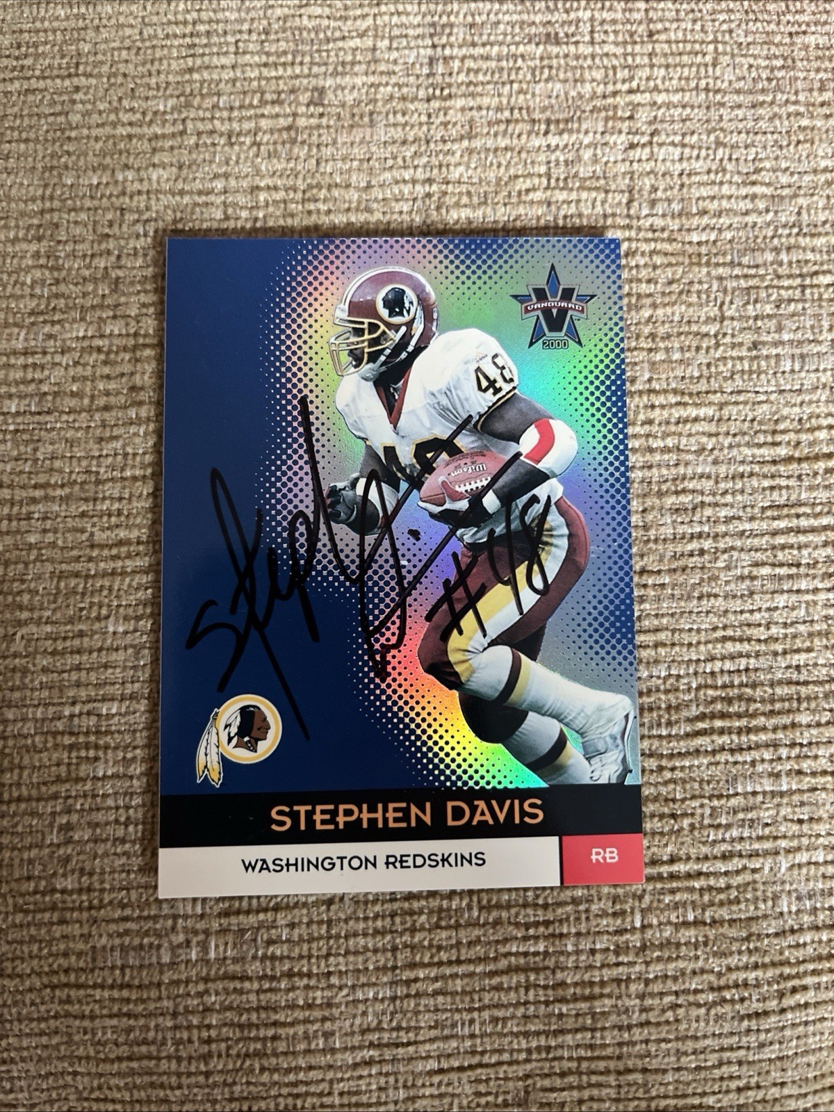 2000 Pacific Vanguard Stephen Davis #123 Hand Auto On Card
