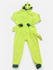 Me Unisex Adult Small Dinosaur One Piece Costume Plush Halloween Pockets Green
