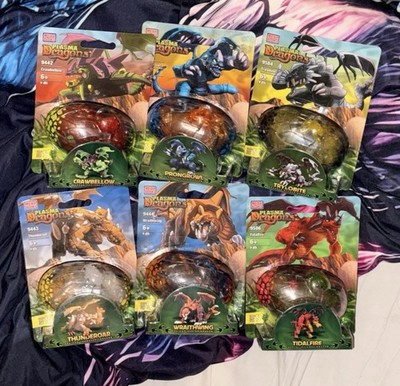 Plasma Dragons Mega Bloks - Series 5 COMPLETE SET (6 Dragons) | NEW SEALED