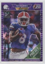 2021 Leaf Pro Set Metal Purple Crystals 3/30 Trevon Grimes #89 ni4