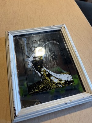 Vogue Mirror Art Nouveau Lady on Peacock Late April 1918 Magazine
