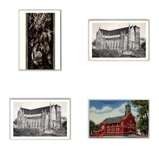 Lot of 4 Vintage Immaculate Conception Postcards Church Lowell Massachusetts
