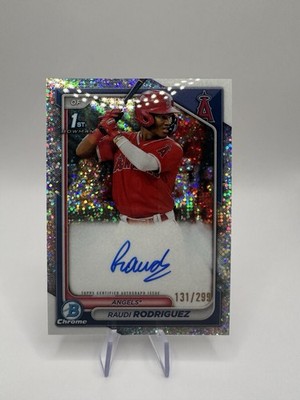 2024 Bowman Chrome Autographs Speckle Refractor Raudi Rodriguez Auto/299
