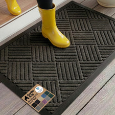 100 Waterproof All-Season Weathermax Doormat US Designed Natural Rubber, Stain