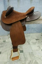 Beautiful HB Rough out leather saddle with beautiful color Size 16".