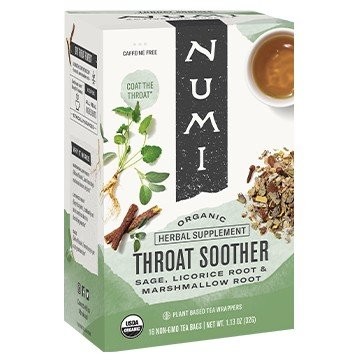 Numi Teas Чай для горла соска 16 пакетиков в коробке