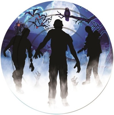 Zombie Party Dead Haunted House Carnival Halloween Party 9'' Paper Dinner Plates