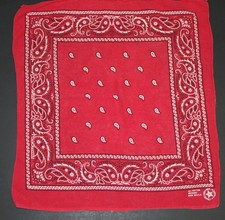 Lot Of 3 Vintage Paris Accessories #13960 USA Made Red Paisley Bandanas