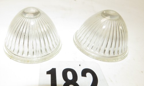 (2) VINTAGE ELECTROLINE CLEAR BULLET GLASS TURN SIGNAL LENSES