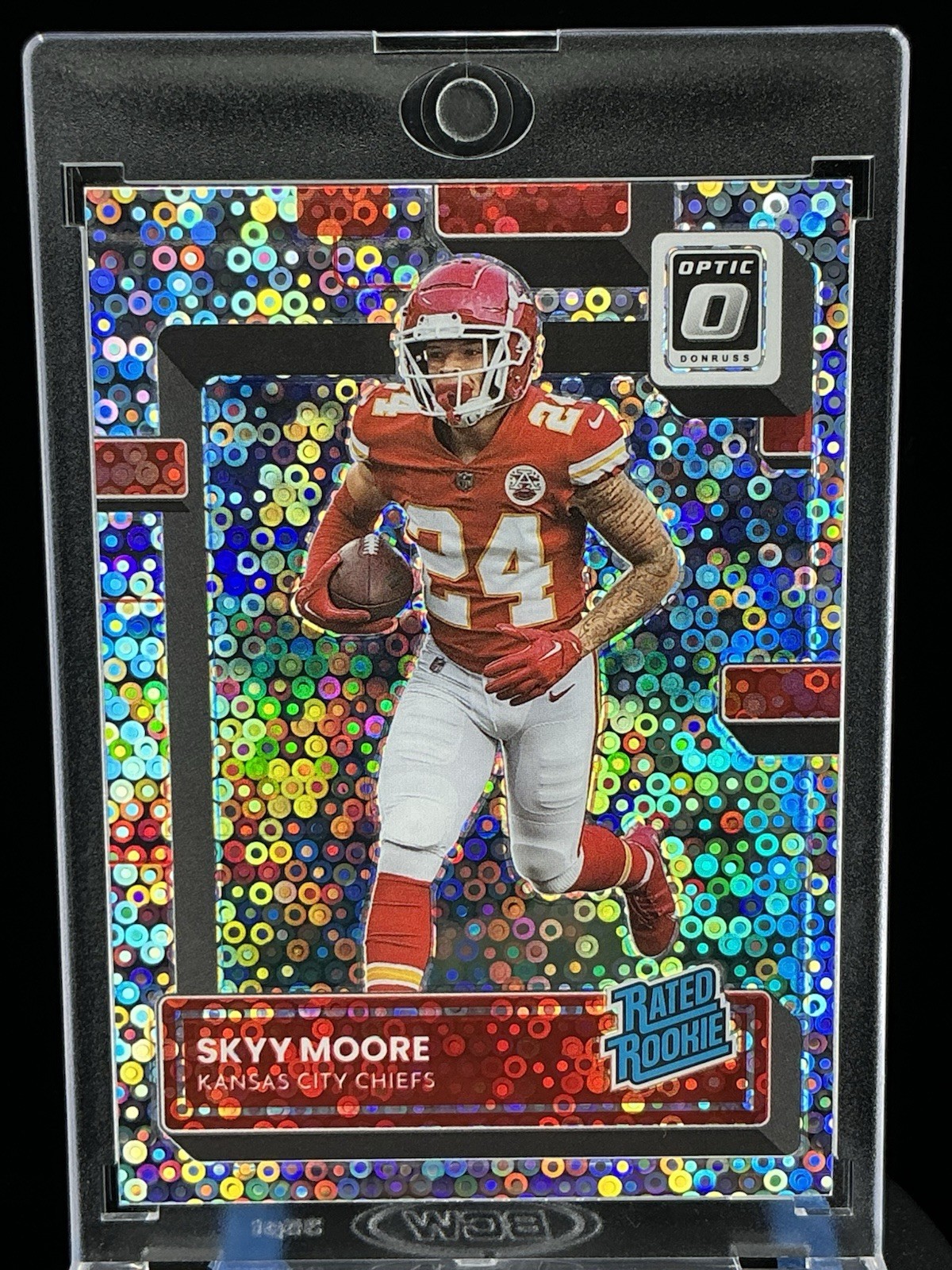 2022 Donruss Optic Skyy Moore Silver Circles Prizm Rated Rookie /125 Chiefs #224