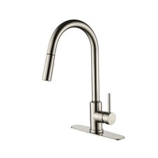 Kitchen Faucet with Pull Down Sprayer Brushed Nickel  Stainless Steel