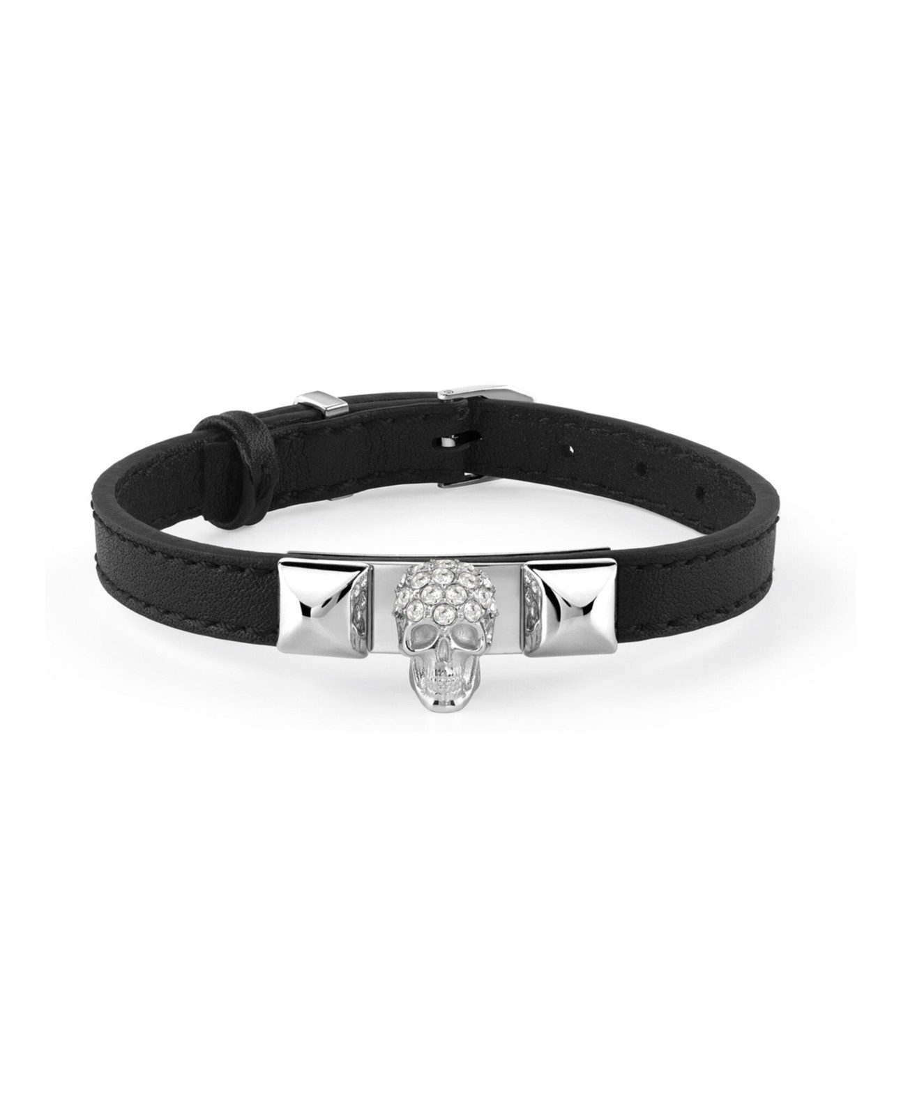 Philipp Plein Мужской браслет Plein Enigma Crystal из телячьей кожи с кристаллами 28390₽