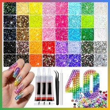3mm Rhinestones Mix AB Colors Flatback Gems Craft Nail Art Supplies