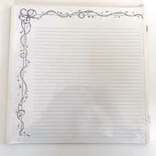 Creative Memories RCM-12BR 12x12 Purple Ribbon Border Ruled Scrapbook Pages