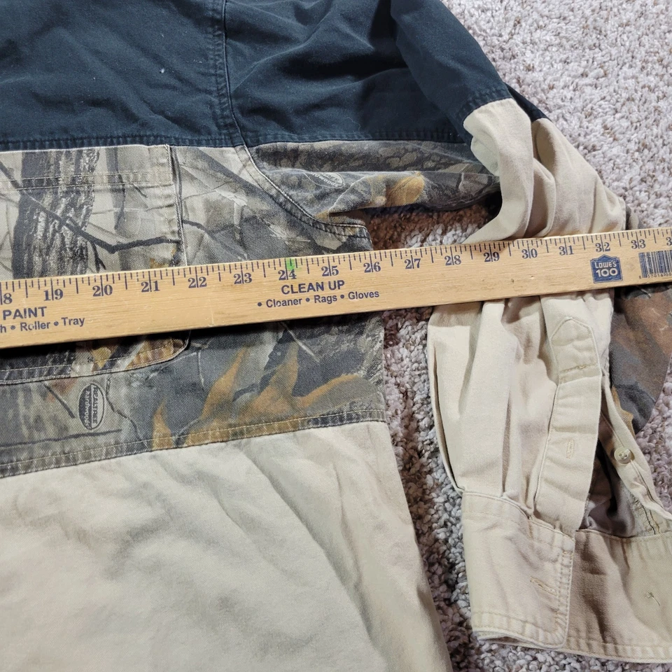 RedHead Shirt Mens XL Tan Black Camo Outdoor Button Up Hunting Long Sleeve  - Image 4 of 4
