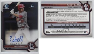 2022 Bowman Chrome Prospect Auto Elijah Cabell #CPA-EC Auto